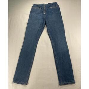 Reformation Nikki Jeans size 28 High waist straight leg medium dark wash